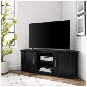 "Crosley Furniture Camden Corner 58" TV Stand", Black