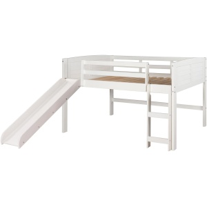 Donco Louver Low Loft Bed with Slide