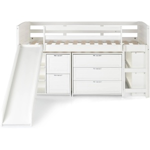 Donco Louver Low Loft Bed with Slide