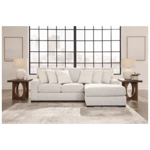 Larce 2-Piece Performance Fabric Sofa Chaise, Stone