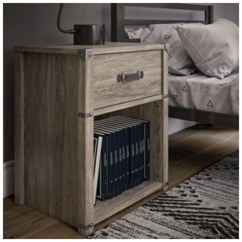 Little Seeds Nova 1 Drawer Storage Nightstand