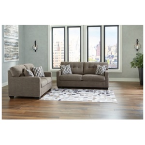 Mahoney Sofa and Loveseat, Chocolate