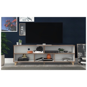 "Manhattan Comfort 71" Warren TV Stand", White/Oak