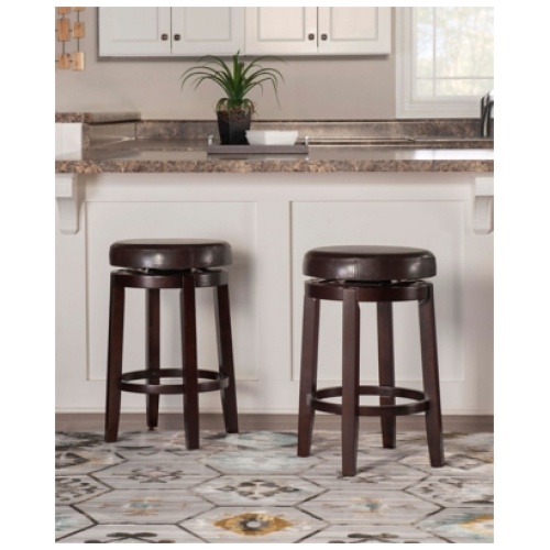 Maya Counter Height Bar Stool, Dark Brown