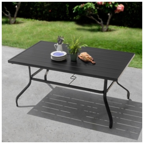 Nuu Garden Outdoor Dining Table, Black