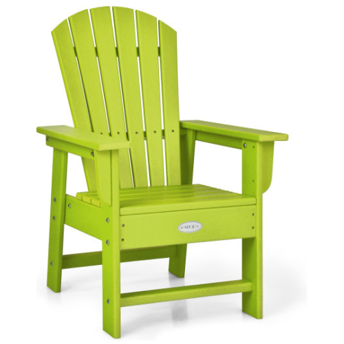 Patio Kids' Adirondack Chair with Ergonomic Backrest-Green