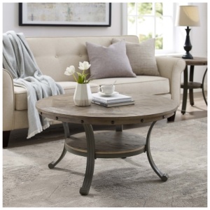 Powel Owens Coffee Table, Pewter Gray