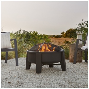 Real Flame Forster Wood Burning Fire Pit, Black