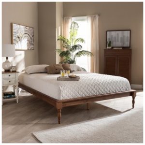 Romy Queen Bed Frame, Brown