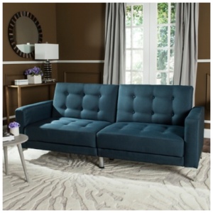 Safavieh Soho Tufted Foldable Sofa Bed, Blue