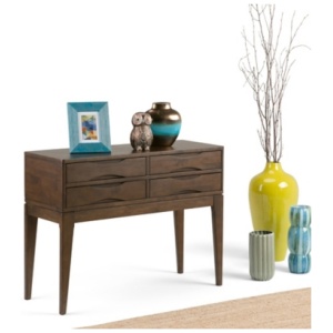 Simpli Home Harper Hallway Console Table, Walnut Brown