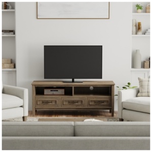 "Simpli Home Lev 50" TV Media Stand", Smoky Brown