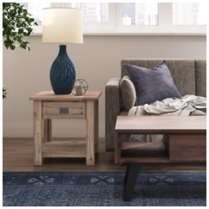 Simpli Home Monroe End Table, Brown