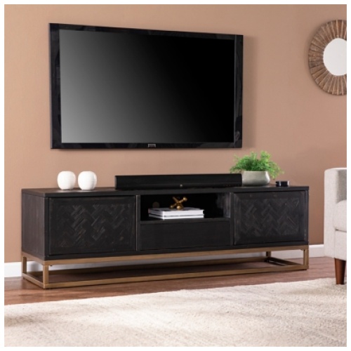 Southern Enterprises Furniture Leaston TV Stand, Black