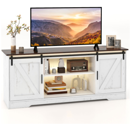 TV Stand for 65 Inch TVs Media Console Table for Living Room-White