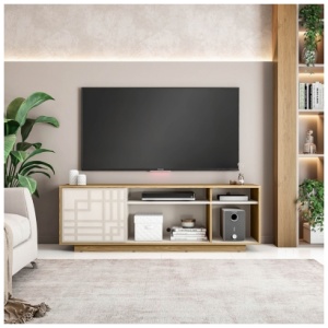 "Techni Mobili 63" TV Stand", Oak