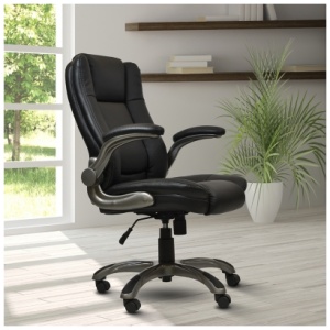 Techni Mobili Medium Back Executive Office Chair, Black