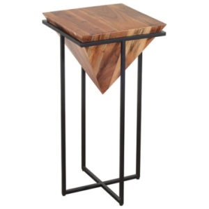 The Urban Port Pyramid Side Table, Brown