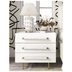 Trident White Nightstand