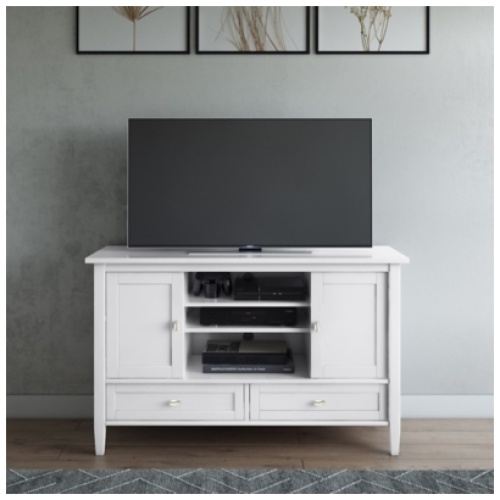 "Warm Shaker 47" TV Stand", White