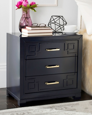 3 Drawer Nightstand, Blue