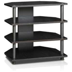 4-Tier Petite 23" TV Stand, Black