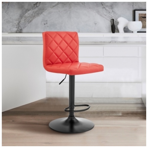 Armen Living Duval Adjustable Height Bar Stool , Red/Burgundy