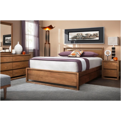 Aversa 4-pc. Bedroom Set w/ 1-side Storage Bed and 2-Drawer Nightstand