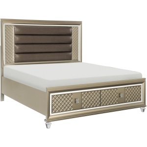 Basseri Platform Storage Bed W/ Led Lighting