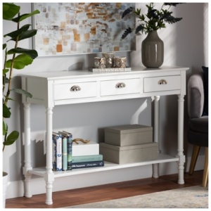 Baxton Studio Garvey Console Table, White