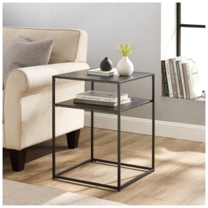 Braxton End Table, Matte Black