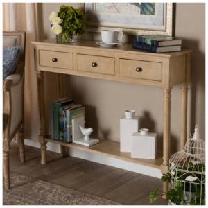 Calvin Entryway Console Table, Brown