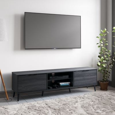 "Cole 71" Storage TV Stand", Dark Gray