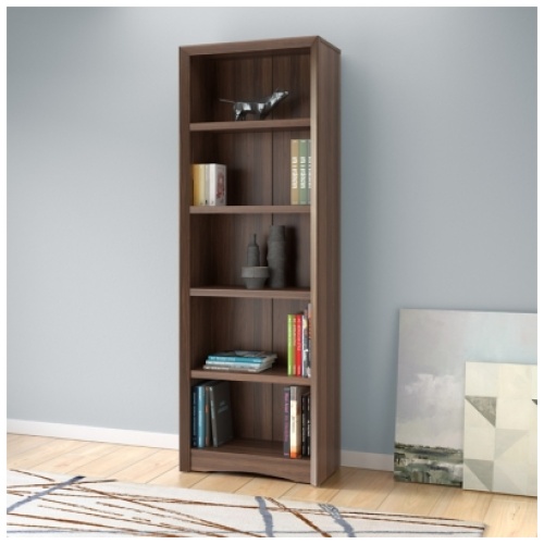 "CorLiving Quadra 71" Bookcase", Walnut