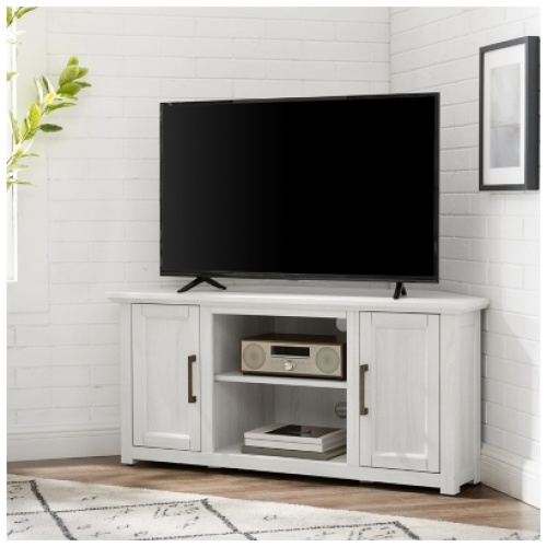 "Crosley Furniture Camden Corner 47" TV Stand", Whitewash