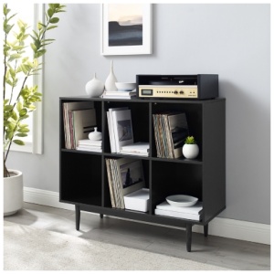 Crosley Liam 6-Cube Bookcase, Black