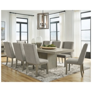 Fawnburg Dining Table and 8 Chairs, Gray