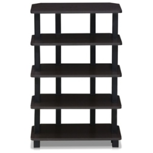 Five Shelf Corner Home Office Bookcase, Espresso