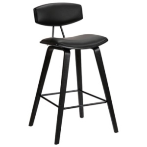 Fox Counter Height Bar Stool, Black