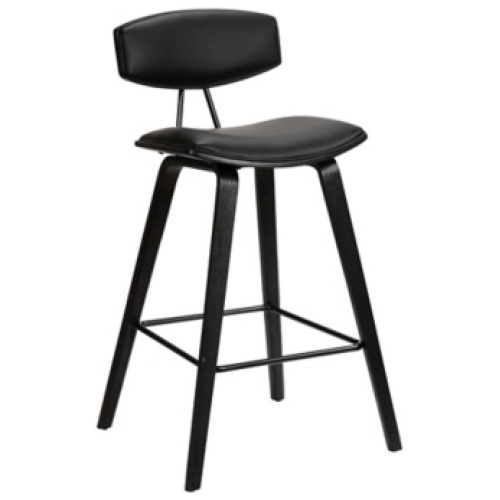 Fox Counter Height Bar Stool, Black