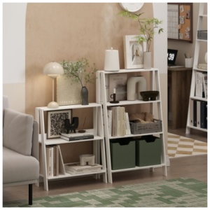 "Furinno 38" Ladder Bookcase", White