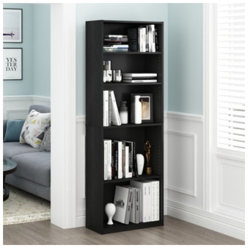 Furinno JAYA 5-Shelf Bookcase, Blackwood