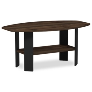 Furinno Simple Design Coffee Table, Columbia Walnut/Black