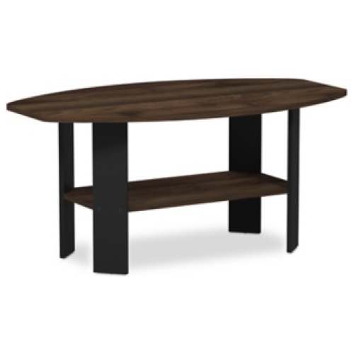 Furinno Simple Design Coffee Table, Columbia Walnut/Black