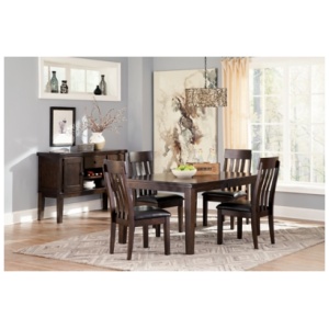 Haddigan Dining Table and 4 Chairs, Dark Brown