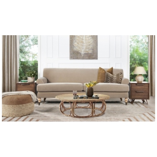 Jennifer Taylor home Alana Lawson Two-Cushion Sofa, Mink Beige