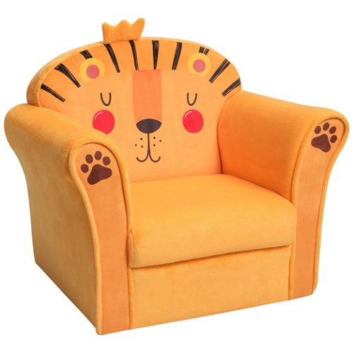 Kids Armrest Lion Upholstered Sofa