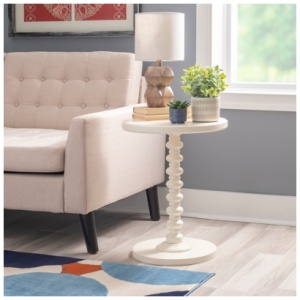 Linon Elina Side Table, Off White