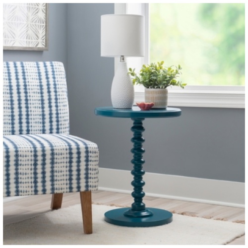 Linon Elina Side Table, Teal