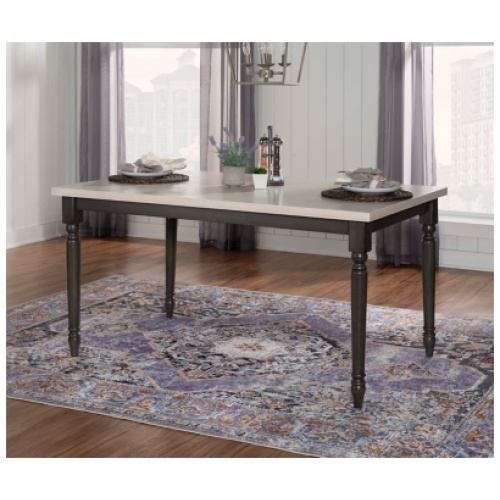 Linon Wesley Dining Table, Dark Gray